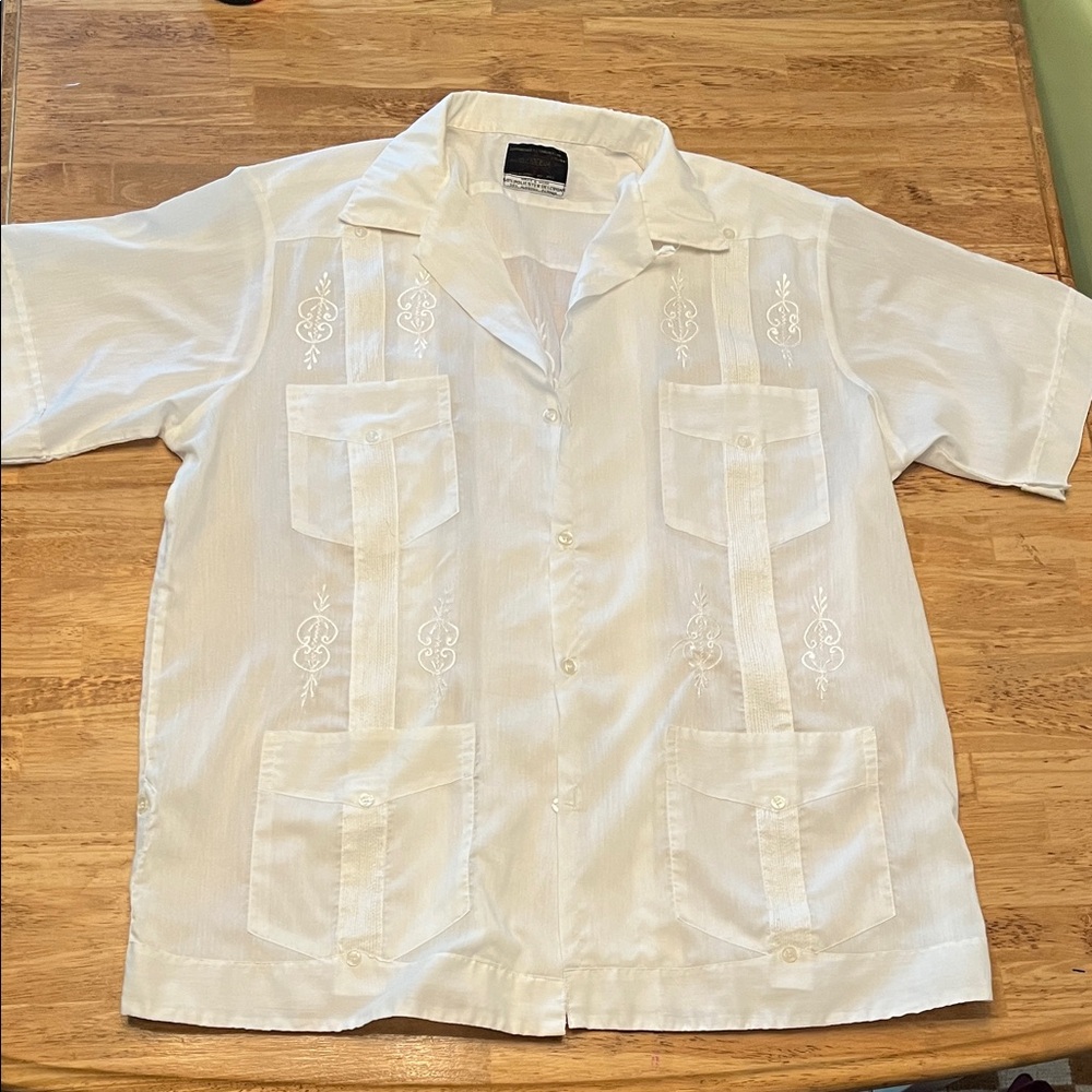 Vintage Embroidered Button Down Top